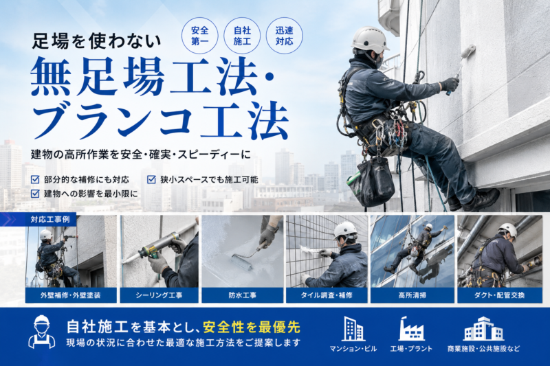 無足場工法・ブランコ工法で出来る事